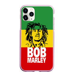 Чехол iPhone 11 Pro матовый Bob Marley, цвет: 3D-розовый