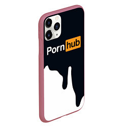 Чехол iPhone 11 Pro матовый Pornhub, цвет: 3D-малиновый — фото 2