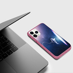 Чехол iPhone 11 Pro матовый В КОСМОСЕ D, цвет: 3D-малиновый — фото 2