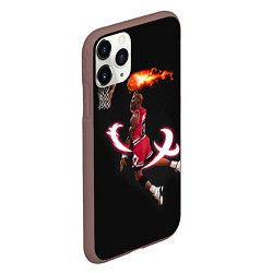 Чехол iPhone 11 Pro матовый MICHAEL JORDAN, цвет: 3D-коричневый — фото 2