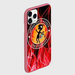 Чехол iPhone 11 Pro матовый FIRE, цвет: 3D-малиновый — фото 2