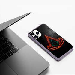 Чехол iPhone 11 Pro матовый Assassins Creed Valhalla, цвет: 3D-серый — фото 2