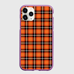 Чехол iPhone 11 Pro матовый Шотландская клетка, цвет: 3D-фиолетовый
