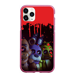 Чехол iPhone 11 Pro матовый Five Nights At Freddys, цвет: 3D-малиновый