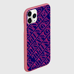 Чехол iPhone 11 Pro матовый ОЧЕНЬ СТРАННЫЕ ДЕЛА STRANGER, цвет: 3D-малиновый — фото 2