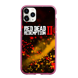 Чехол iPhone 11 Pro матовый RED DEAD REDEMPTION 2, цвет: 3D-малиновый