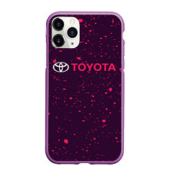 Чехол iPhone 11 Pro матовый TOYOTA ТОЙОТА, цвет: 3D-фиолетовый