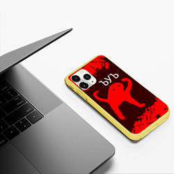 Чехол iPhone 11 Pro матовый ЪУЪ СЪУКА, цвет: 3D-желтый — фото 2
