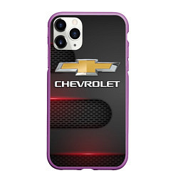 Чехол iPhone 11 Pro матовый CHEVROLET, цвет: 3D-фиолетовый