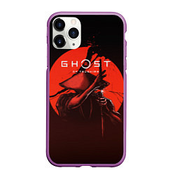 Чехол iPhone 11 Pro матовый Ghost of Tsushima, цвет: 3D-фиолетовый