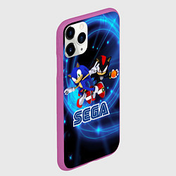 Чехол iPhone 11 Pro матовый Sonic SEGA, цвет: 3D-фиолетовый — фото 2