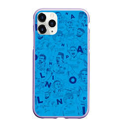 Чехол iPhone 11 Pro матовый Наполи Блю, цвет: 3D-светло-сиреневый