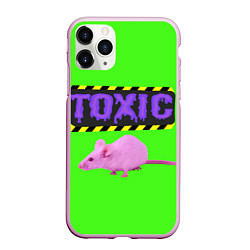 Чехол iPhone 11 Pro матовый Toxic, цвет: 3D-розовый