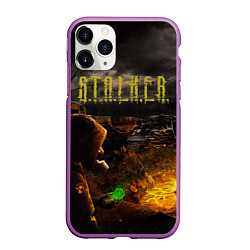 Чехол iPhone 11 Pro матовый Stalker 2, цвет: 3D-фиолетовый