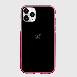 Чехол iPhone 11 Pro матовый Минимализм самолет, цвет: 3D-малиновый