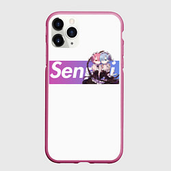 Чехол iPhone 11 Pro матовый Re:Zero, цвет: 3D-малиновый