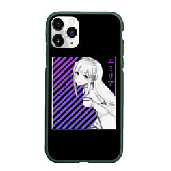 Чехол iPhone 11 Pro матовый Re:Zero, цвет: 3D-темно-зеленый
