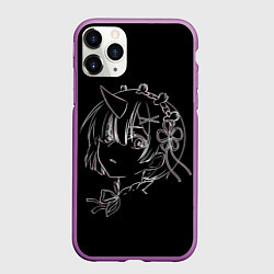 Чехол iPhone 11 Pro матовый Re:Zero, цвет: 3D-фиолетовый