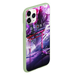 Чехол iPhone 11 Pro матовый Ghost of Tsushima, цвет: 3D-салатовый — фото 2