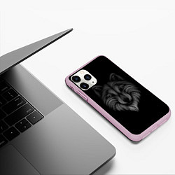 Чехол iPhone 11 Pro матовый Wolf, цвет: 3D-розовый — фото 2