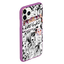 Чехол iPhone 11 Pro матовый Ахегао Ahegao, цвет: 3D-фиолетовый — фото 2