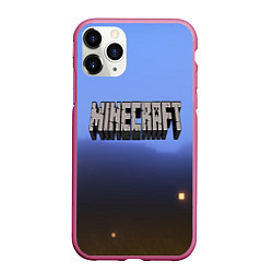 Чехол iPhone 11 Pro матовый Minecraft, цвет: 3D-малиновый