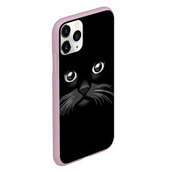 Чехол iPhone 11 Pro матовый Кошачья моська, цвет: 3D-розовый — фото 2