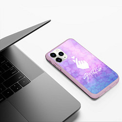 Чехол iPhone 11 Pro матовый Stray Kids, цвет: 3D-розовый — фото 2