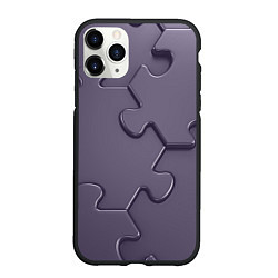 Чехол iPhone 11 Pro матовый Puzzles, цвет: 3D-черный