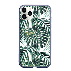 Чехол iPhone 11 Pro матовый Тропики, цвет: 3D-серый