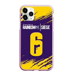 Чехол iPhone 11 Pro матовый RAINBOW SIX SIEGE РАДУГА 6, цвет: 3D-розовый