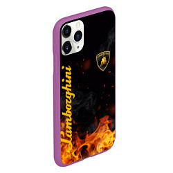 Чехол iPhone 11 Pro матовый LAMBORGHINI, цвет: 3D-фиолетовый — фото 2