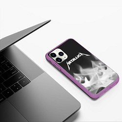 Чехол iPhone 11 Pro матовый METALLICA МЕТАЛЛИКА, цвет: 3D-фиолетовый — фото 2