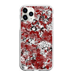 Чехол iPhone 11 Pro матовый Кровавый ахегао, цвет: 3D-белый