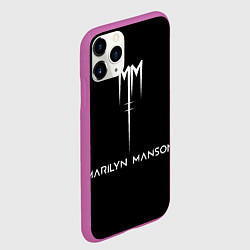 Чехол iPhone 11 Pro матовый Marilyn Manson, цвет: 3D-фиолетовый — фото 2