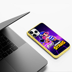 Чехол iPhone 11 Pro матовый Penny Brawl Stars, цвет: 3D-желтый — фото 2