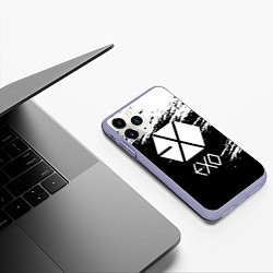 Чехол iPhone 11 Pro матовый EXO BAND, цвет: 3D-светло-сиреневый — фото 2