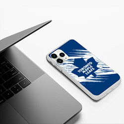 Чехол iPhone 11 Pro матовый Toronto Maple Leafs,, цвет: 3D-белый — фото 2