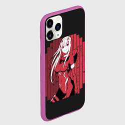 Чехол iPhone 11 Pro матовый ZeroTwo Darling in the Franx, цвет: 3D-фиолетовый — фото 2