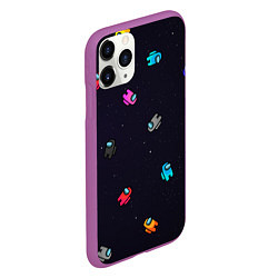 Чехол iPhone 11 Pro матовый Among Us, цвет: 3D-фиолетовый — фото 2