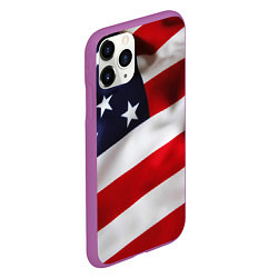 Чехол iPhone 11 Pro матовый США USA, цвет: 3D-фиолетовый — фото 2