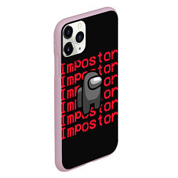 Чехол iPhone 11 Pro матовый Among Us, цвет: 3D-розовый — фото 2