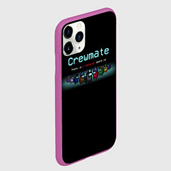 Чехол iPhone 11 Pro матовый Among us, цвет: 3D-фиолетовый — фото 2
