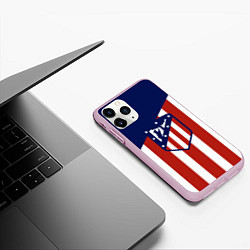 Чехол iPhone 11 Pro матовый Atletico Madrid, цвет: 3D-розовый — фото 2