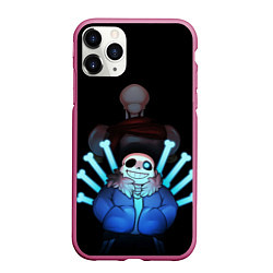 Чехол iPhone 11 Pro матовый UNDERTALE, цвет: 3D-малиновый