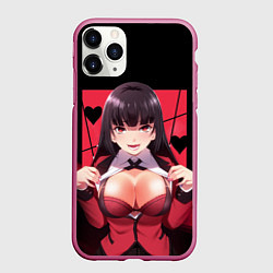 Чехол iPhone 11 Pro матовый Юмэко Джабами Безумный азарт, цвет: 3D-малиновый