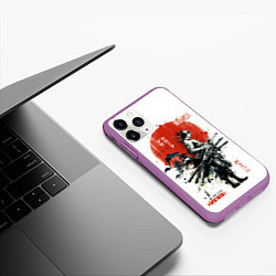 Чехол iPhone 11 Pro матовый ONE PIECE ZOHO SAMURAI, цвет: 3D-фиолетовый — фото 2