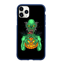 Чехол iPhone 11 Pro матовый Halloween Zombie, цвет: 3D-тёмно-синий