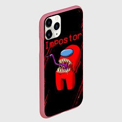 Чехол iPhone 11 Pro матовый AMONG US - MONSTER, цвет: 3D-малиновый — фото 2