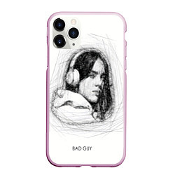 Чехол iPhone 11 Pro матовый Billie Eilish карандаш, цвет: 3D-розовый